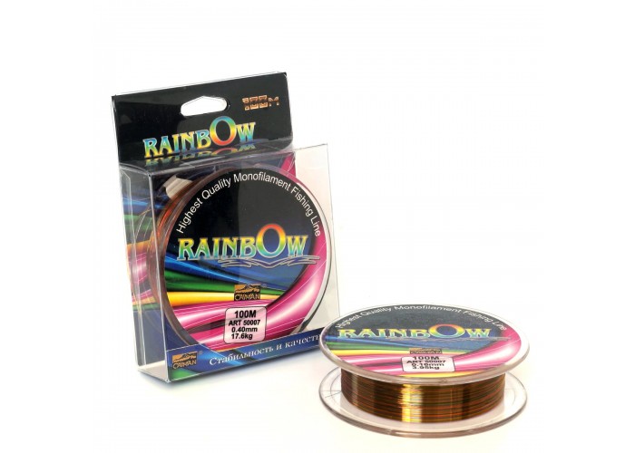 Леска Caiman Rainbow 100м 0.20мм цветная 175015