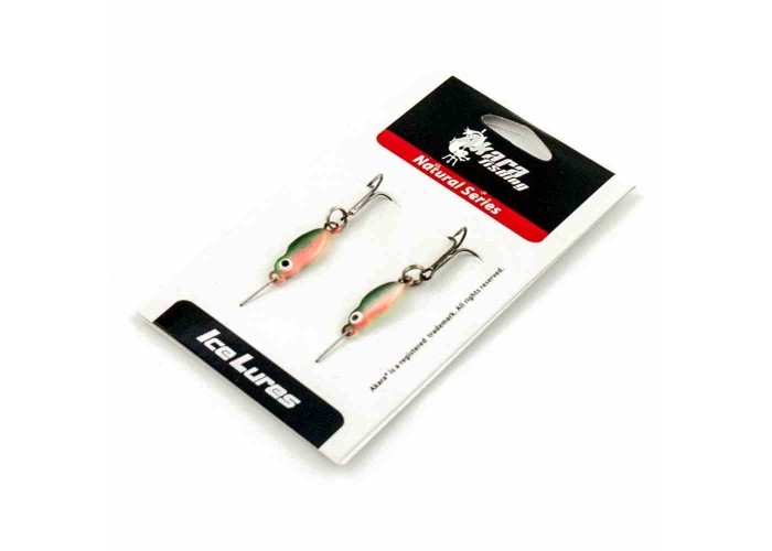 Блесна зимняя Akara Ice Lures рыбка с тройником 1гр цвет 033 (2 шт в упак)