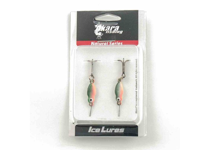 Блесна зимняя Akara Ice Lures рыбка с тройником 1гр цвет 033 (2 шт в упак)