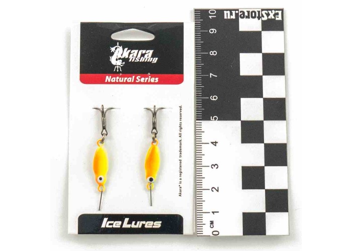 Блесна зимняя Akara Ice Lures рыбка с тройником 2гр цвет 019 (2 шт в упак)