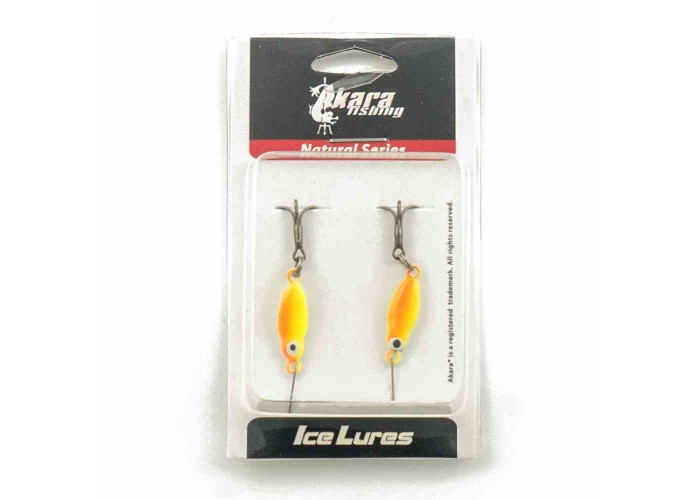Блесна зимняя Akara Ice Lures рыбка с тройником 2гр цвет 019 (2 шт в упак)