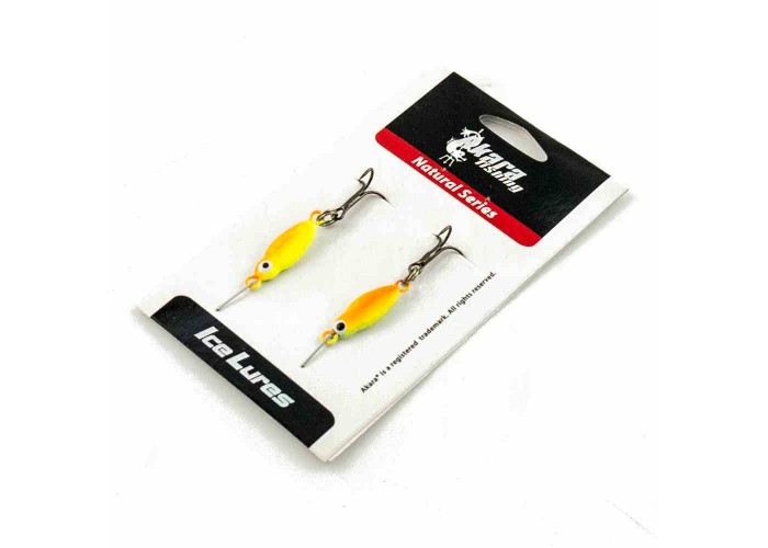 Блесна зимняя Akara Ice Lures рыбка с тройником 2гр цвет 019 (2 шт в упак)
