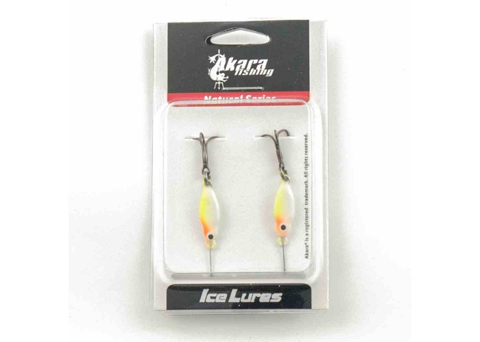 Блесна зимняя Akara Ice Lures рыбка с тройником 2гр цвет 036 (2 шт в упак)