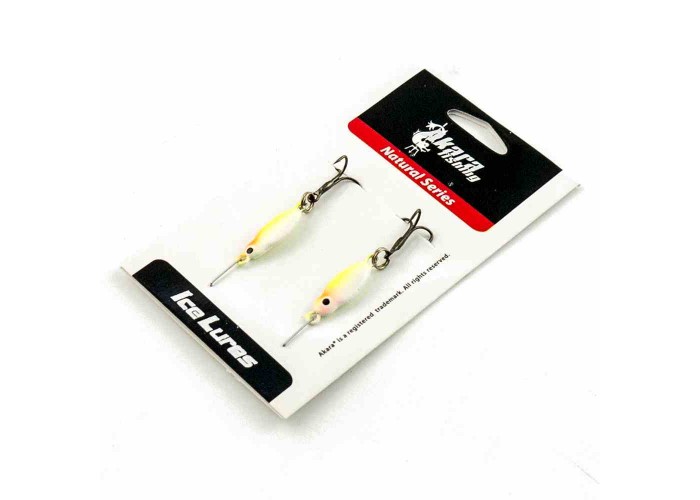 Блесна зимняя Akara Ice Lures рыбка с тройником 2гр цвет 036 (2 шт в упак)
