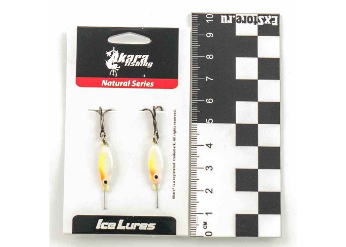 Блесна зимняя Akara Ice Lures рыбка с тройником 2гр цвет 036 (2 шт в упак)