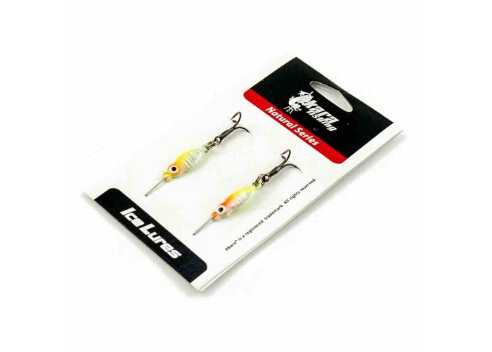 Блесна зимняя Akara Ice Lures рыбка с тройником 1гр цвет 005 (2 шт в упак)