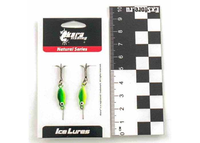 Блесна зимняя Akara Ice Lures рыбка с тройником 1гр цвет 021 (2 шт в упак)