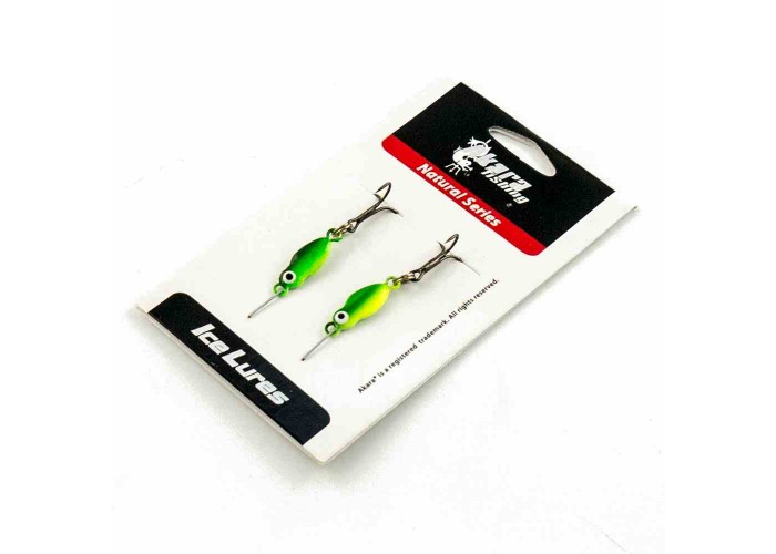 Блесна зимняя Akara Ice Lures рыбка с тройником 1гр цвет 021 (2 шт в упак)
