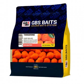 Бойлы растворимые GBS Baits 24мм 1кг Мандарин