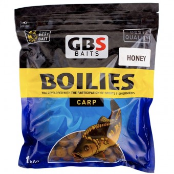 Бойлы растворимые GBS Baits 24мм 1кг Honey Мед