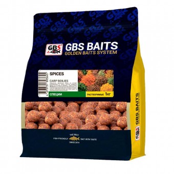 Бойлы растворимые GBS Baits 24мм 1кг Специи