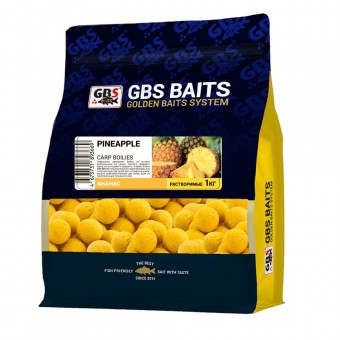 Бойлы растворимые GBS Baits 24мм 1кг Ананас