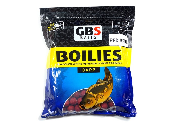 Бойлы GBS Baits 20мм 1кг Red Krill Креветка