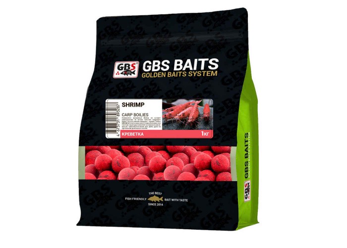 Бойлы GBS Baits 20мм 1кг Криль Shrimp