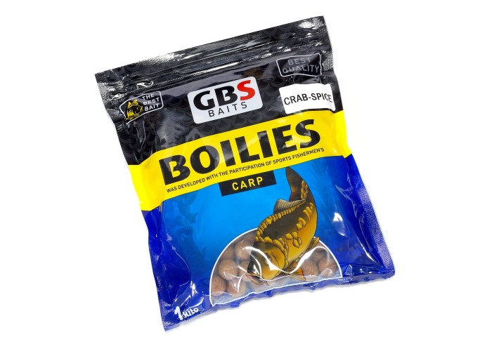 Бойлы GBS Baits 20мм 1кг Crab Spice Краб Специи