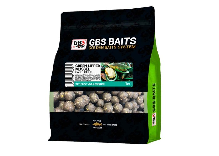 Бойлы GBS Baits 20мм 1кг Зеленогубая мидия
