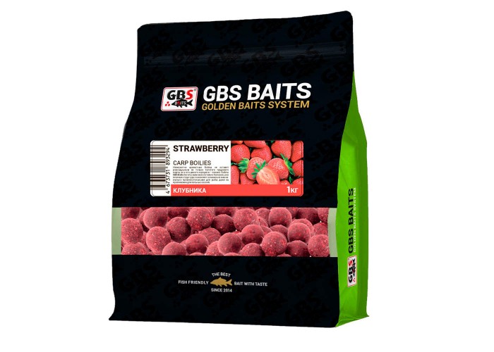 Бойлы GBS Baits 20мм 1кг Strawberry Клубника
