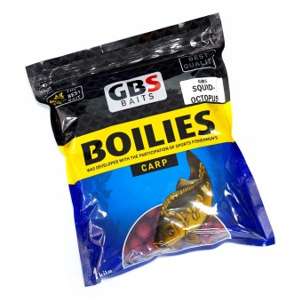 Бойлы GBS Baits 20мм 1кг Squid Octopus Кальмар Осьминог