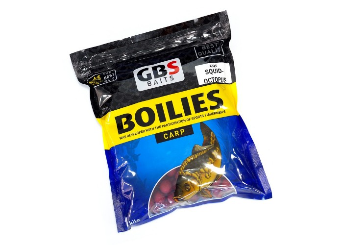 Бойлы GBS Baits 20мм 1кг Squid Octopus Кальмар Осьминог