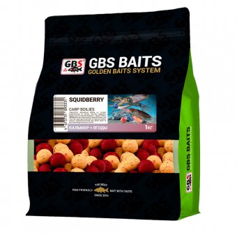 Бойлы GBS Baits 20мм 1кг Squidberry Кальмар клубника