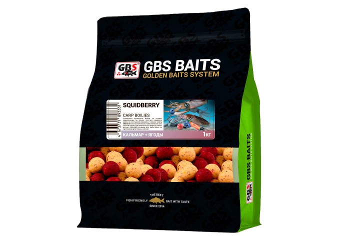 Бойлы GBS Baits 20мм 1кг Squidberry Кальмар клубника