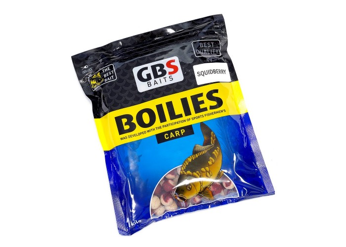 Бойлы GBS Baits 20мм 1кг Squidberry Кальмар клубника