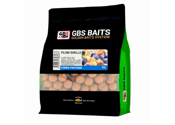 Бойлы GBS Baits 20мм 1кг Слива-ракушка