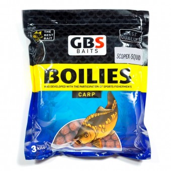 Бойлы тонущие GBS Baits 20мм 3кг Скопекс-кальмар