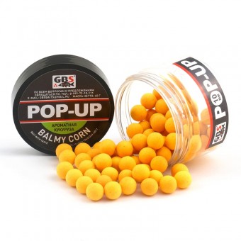 Бойлы GBS Baits Pop-up плавающие 8мм 40гр (уп. 6 шт) Кукуруза
