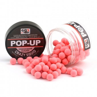 Бойлы GBS Baits Pop-up плавающие 10мм 40гр (уп. 6 шт) Crazy Squid Кальмар