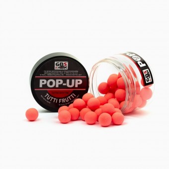 Бойлы GBS Baits Pop-up плавающие 8мм 40гр (уп. 6 шт) Тутти-фрутти