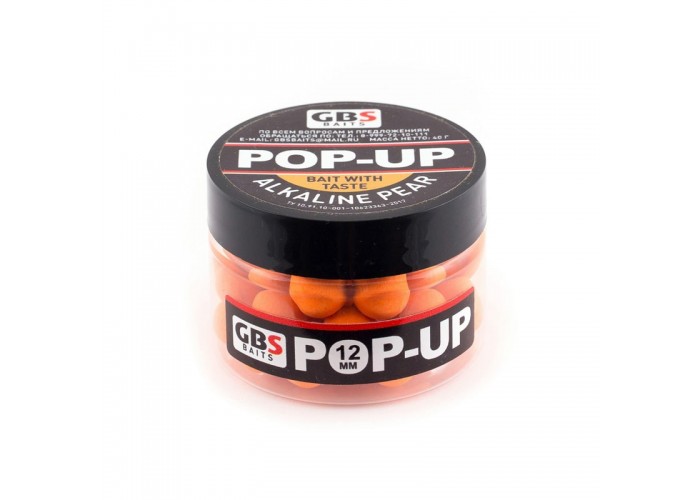 Бойлы GBS Baits Pop-up плавающие 8мм 40гр (уп. 6 шт) Asid Pear Кислотная груша