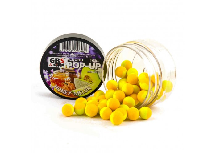 Бойлы GBS Baits Pop-up плавающие 10мм 40гр (уп. 6 шт) Медовая дыня
