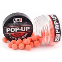 Бойлы GBS Baits Pop-up плавающие 10мм 40гр (уп. 6 шт) Fresh Strawberry Свежая клубника