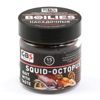 Бойлы GBS Baits тонущие насадочные 15мм 100гр Squid-Octopus Кальмар (5шт в упак)