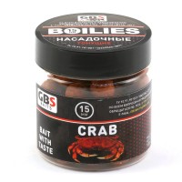 Бойлы GBS Baits тонущие насадочные 15мм 100гр Crab Краб (5шт в упак)
