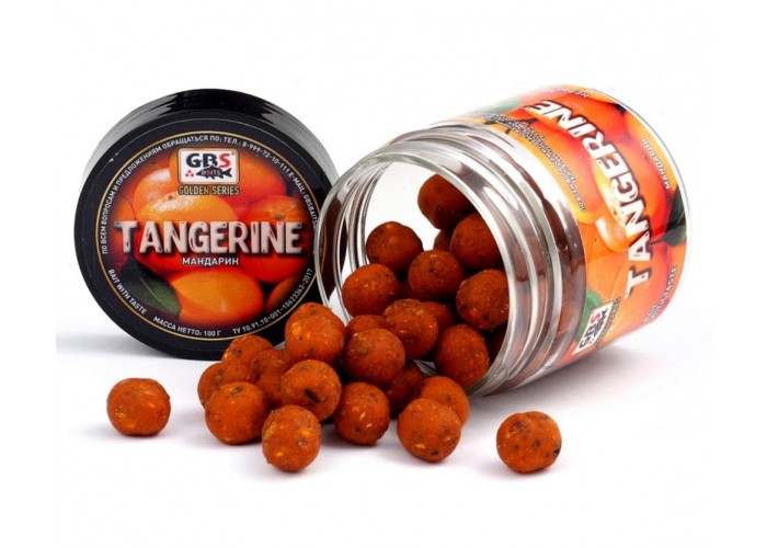 Бойлы GBS Baits тонущие насадочные 15мм 100гр Мандарин (5шт в упак)
