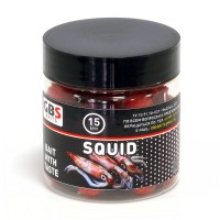 Бойлы GBS Baits тонущие насадочные 15мм 100гр Squid Кальмар (5шт в упак)