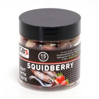 Бойлы GBS Baits тонущие насадочные 15мм 100гр Squidberry Кальмар клубника (5шт в упак)
