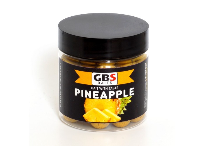 Бойлы GBS Baits тонущие насадочные 15мм 100гр Pineapple Ананас (5шт в упак)