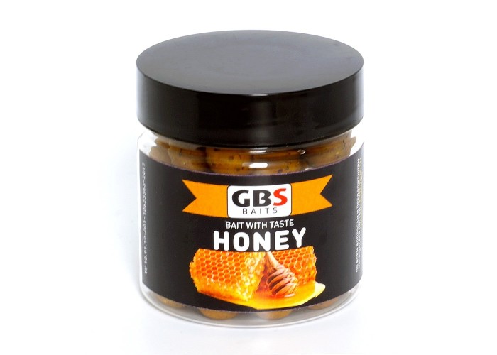 Бойлы GBS Baits тонущие насадочные 15мм 100гр Honey Мед