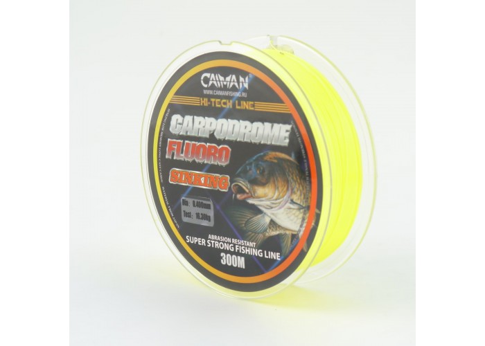 Леска Caiman Carpodrome Fluoro yellow 300м 0,300мм
