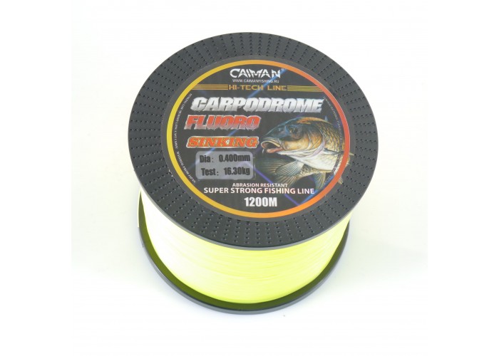 Леска Caiman Carpodrome Fluoro yellow 1200м 0,405мм