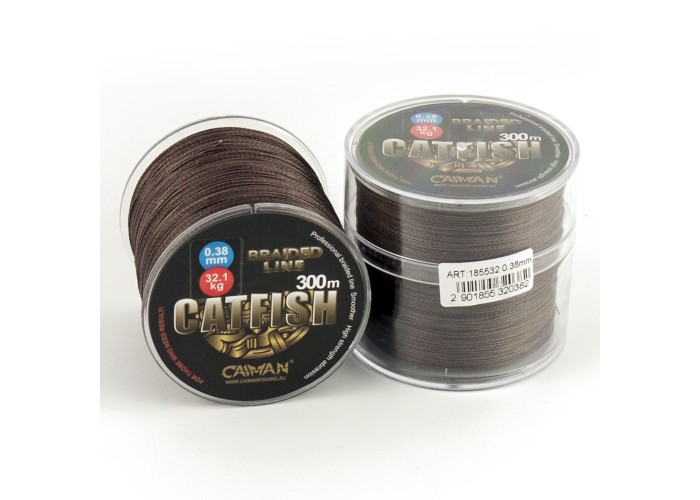 Шнур Caiman Catfish 300м 0,38мм 32,1кг коричневый