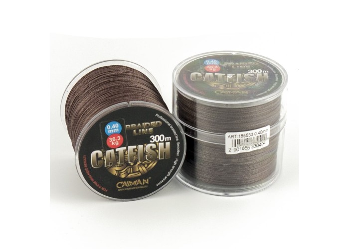 Шнур Caiman Catfish 300м 0,40мм 36,3кг коричневый