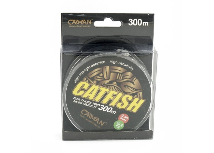 Леска Caiman Catfish 300м 0,40мм тёмно-коричневая (6шт в упак)