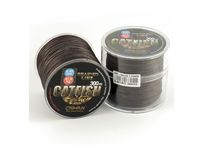 Шнур Caiman Catfish 300м 0,55мм 61,0кг коричневый