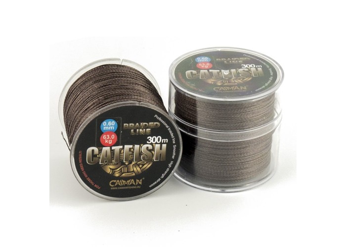 Шнур Caiman Catfish 300м 0,60мм 63.0кг коричневый