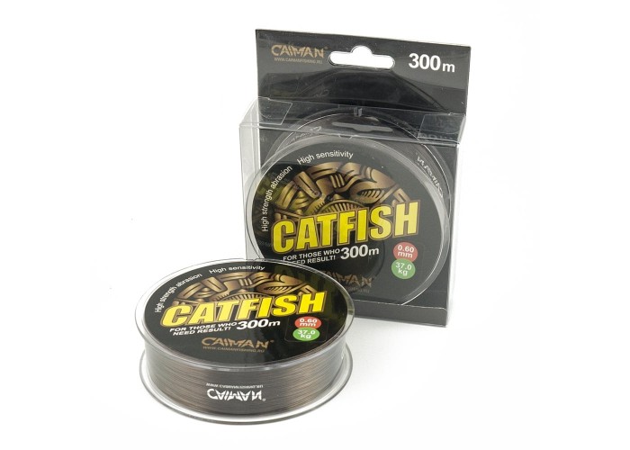 Леска Caiman Catfish 300м 0,60мм тёмно-коричневая (6шт в упак)