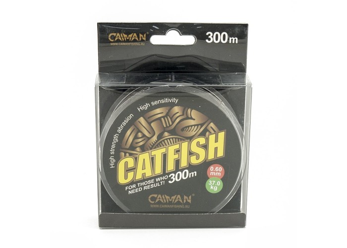 Леска Caiman Catfish 300м 0,60мм тёмно-коричневая (6шт в упак)